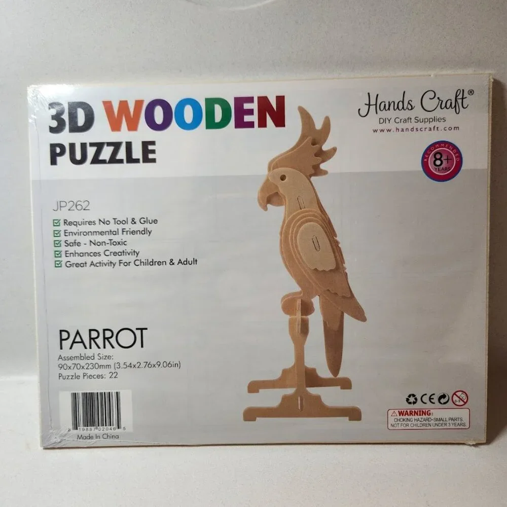 NEW 3D Puzzle Cockatoo Parrot Bird Figure STEM KIT CRAFT Project Science Lab Req